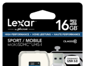 Lexar 16GB mSDHC HP CLS10 UHS-I 95MB/s + adaptor USB 3.0  2