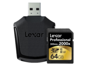 Lexar 64GB SDXC CLS10 UHS-II 300MB/s citire, 260MB/s scriere + reader 