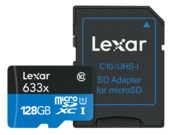 Lexar 128GB mSDXC HP CLS10 UHS-I 95MB/s+ adaptor SD 