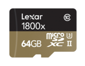 Lexar 64GB mSDHC/XC UHS-II 1800x reader&adaptor CLS10 U3   1