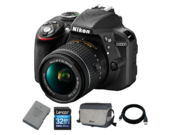 Nikon D3300 Kit AF-P 18-55mm + EN-EL14 + Card 32GB + Geanta + Cablu USB