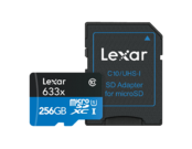 Lexar 256GB mSDXC HP 95MB/s + adaptor SD