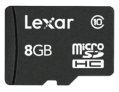 Lexar MicroSDHC 8GB CLS10 + adaptor SD 1