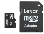Lexar MicroSDHC 8GB CLS10 + adaptor SD