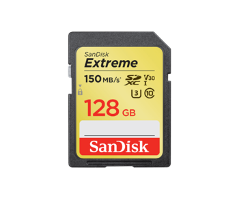 Extreme SDXC 128GB 150MB/s V30 UHS-I U3  