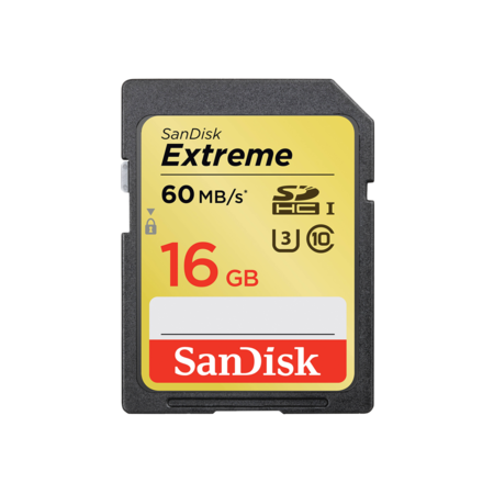 16GB SDHC Extreme U3 CLS10 60MB/s