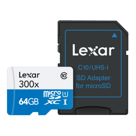 64GB mSDXC HP CLS10 UHS-I 45MB/s + adaptor SD 
