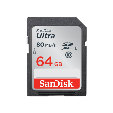 64GB SDXC Ultra CLS10 80MB/s UHS-I 