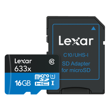 16GB mSDHC HP CLS10 UHS-I 95MB/s + adaptor SD  