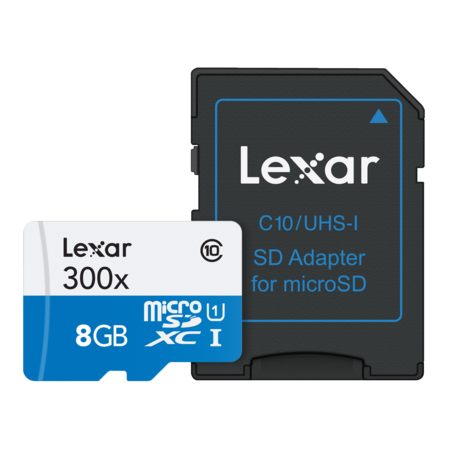 8GB mSDHC CLS 10 45MB/s + adaptor SD 