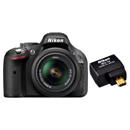 Nikon D5200 Kit 18-55mm VR (black) + WU-1a 