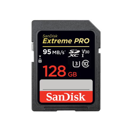 128GB SDXC Extreme Pro 95MB/s UHS-I V30 U3  