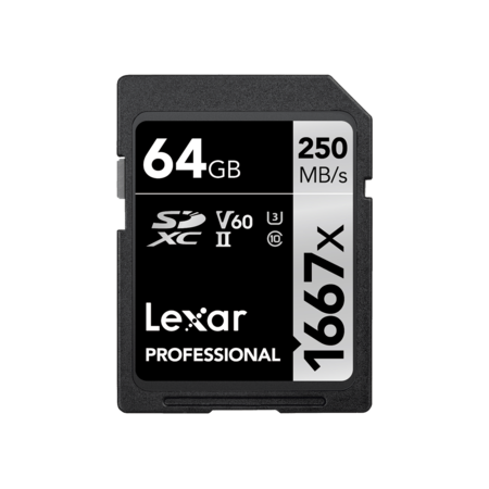 64GB SDXC CLS10 UHS-II 250MB/s citire, 90MB/s scriere