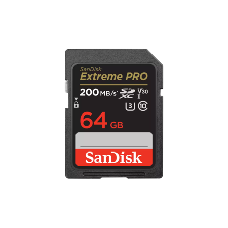 SanDisk Extreme Pro SDXC 64GB 200MB/s UHS-I/U3/V30 