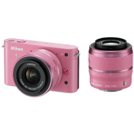 Nikon 1 J1 DualKit 10-30mm + 30-110mm VR (pink)