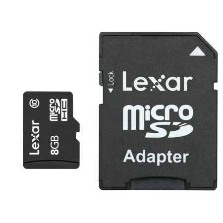 MicroSDHC 8GB CLS10 + adaptor SD
