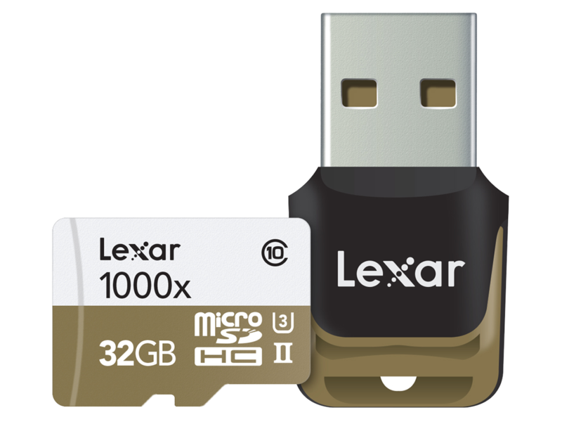 Lexar 32gb msdhc cls10 uhs-ii 150mb/s + reader
