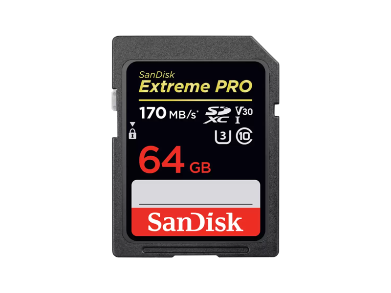 Extreme Pro SDXC 64GB 170MB/S UHS-I/U3/V30